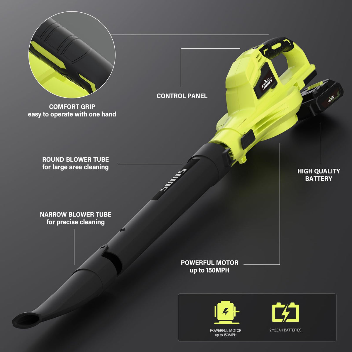 SOYUS dual-speed tubes customize airflow for versatile tasks.