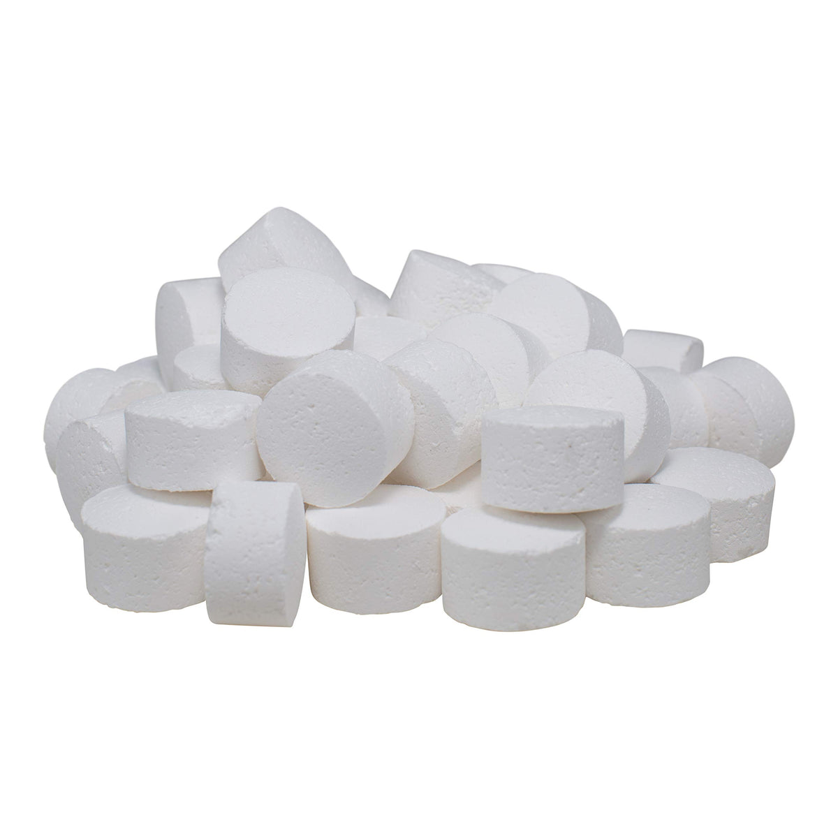 Spa Essentials brominating tablets with a tablet floater in use promoting steady spa sanitation.
