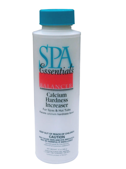 Spa Essentials Calcium Hardness Increaser granules elevate spa water hardness to protect equipment.