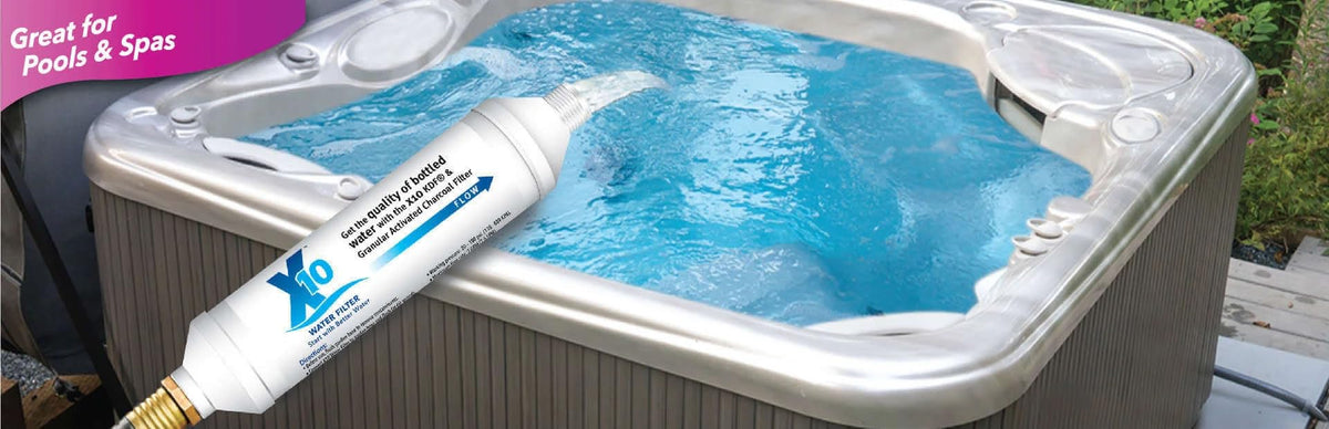Spa Marvel X10 filter media with KDF and GAC reduces contaminants.