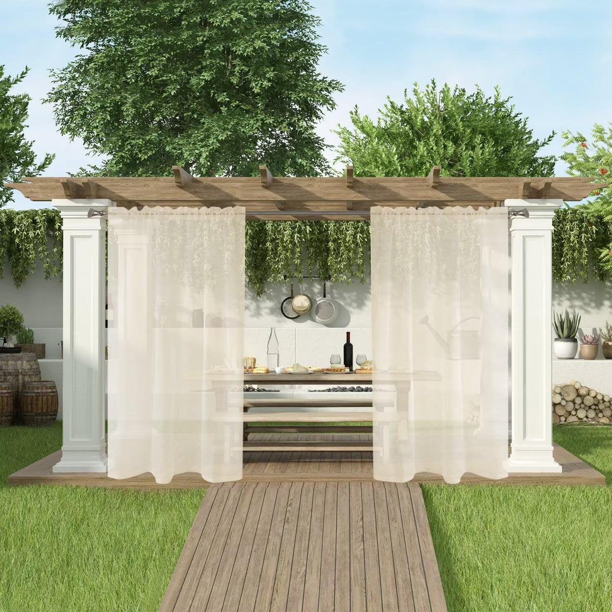 SpaceDresser 52x84 inch curtains deliver versatile coverage for tall windows and pergolas.