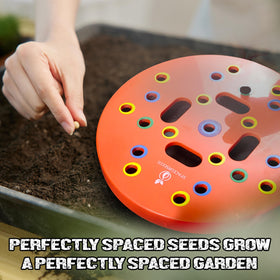 Spaceurseeds color-coded spacing layout helps you plan rows at a glance.