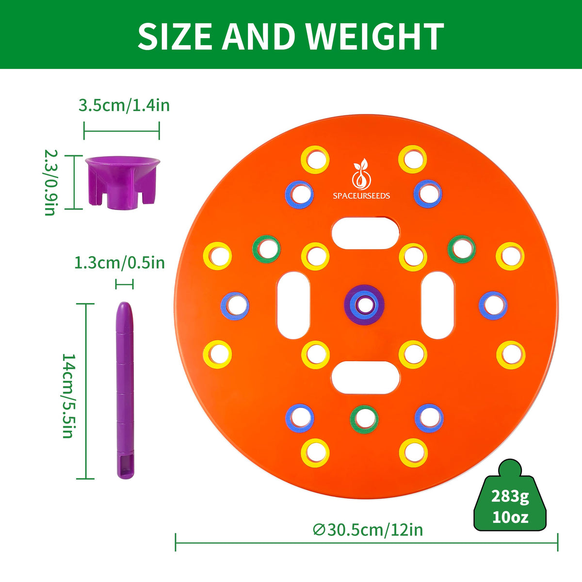 Spaceurseeds seed spacer tool helps you place seeds quickly with consistent gaps.