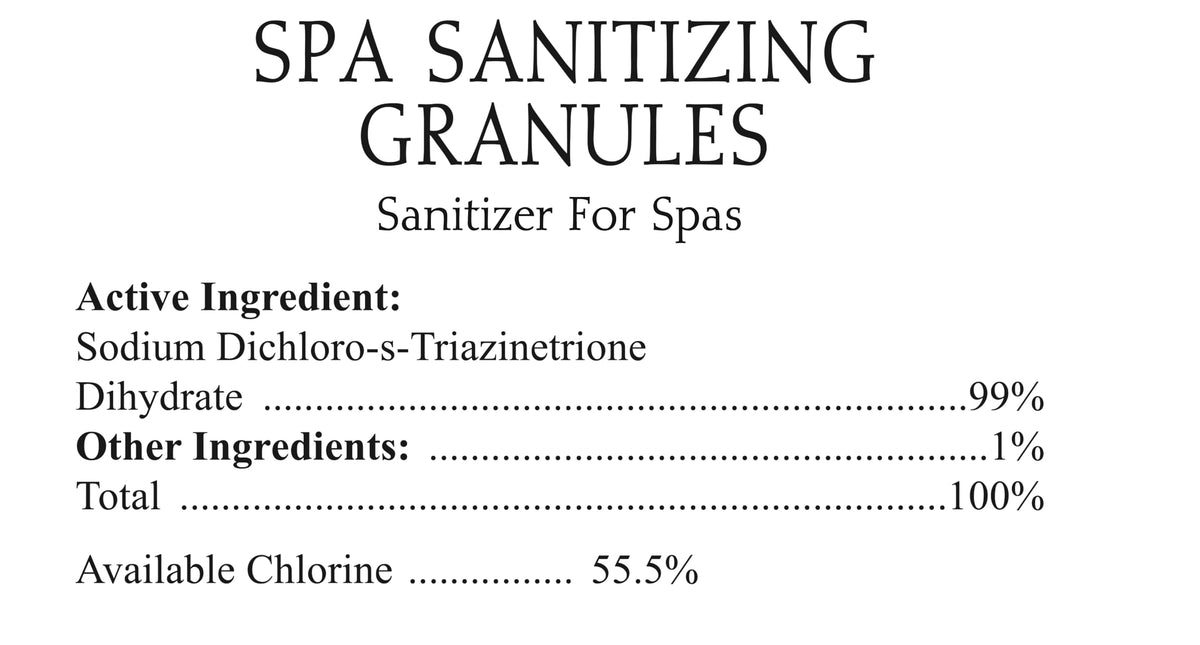 SpaChoice granules dissolving quickly, aiding algae control in spa water
