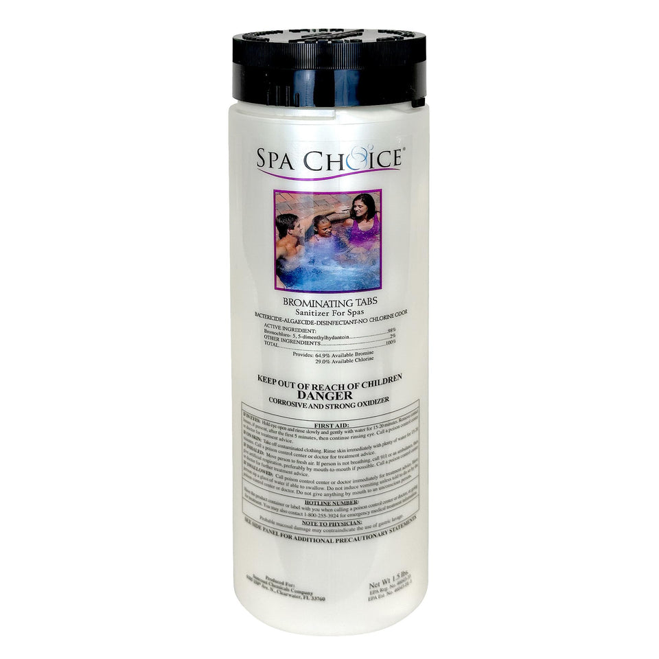 SpaChoice brominating tabs pack for spa sanitizer, easy dosing and long-lasting sanitizer