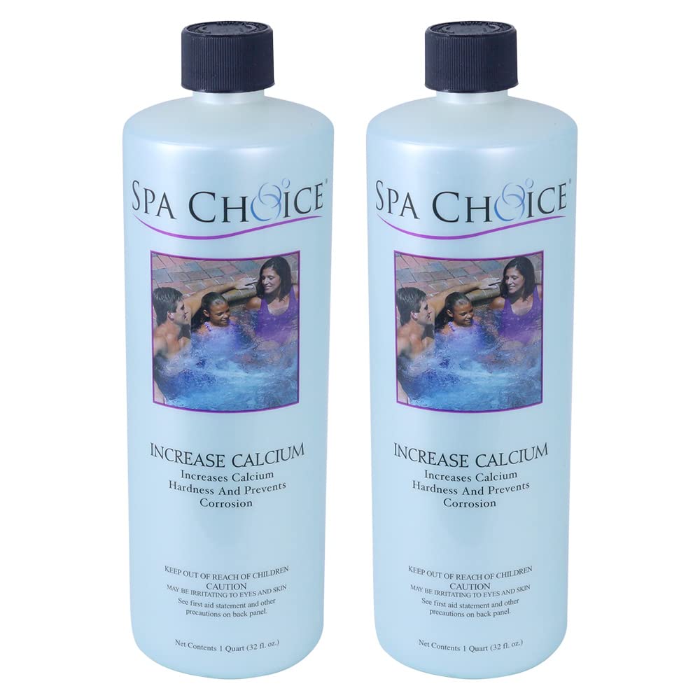 SpaChoice calcium hardness liquid bottle 1qt 2-pack boosts spa water balance.