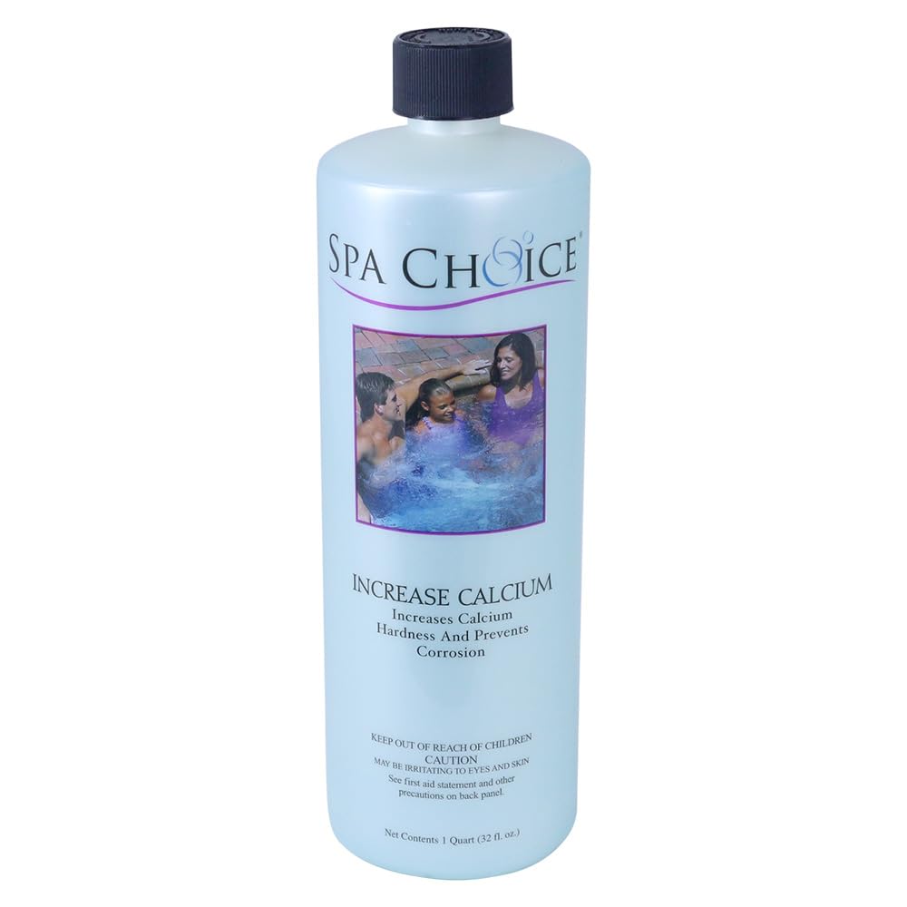 SpaChoice liquid calcium hardness pour enables easy dosing to balance spa water.