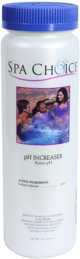 SpaChoice pH Increaser 2-pack box highlights convenient bulk maintenance for spa safety