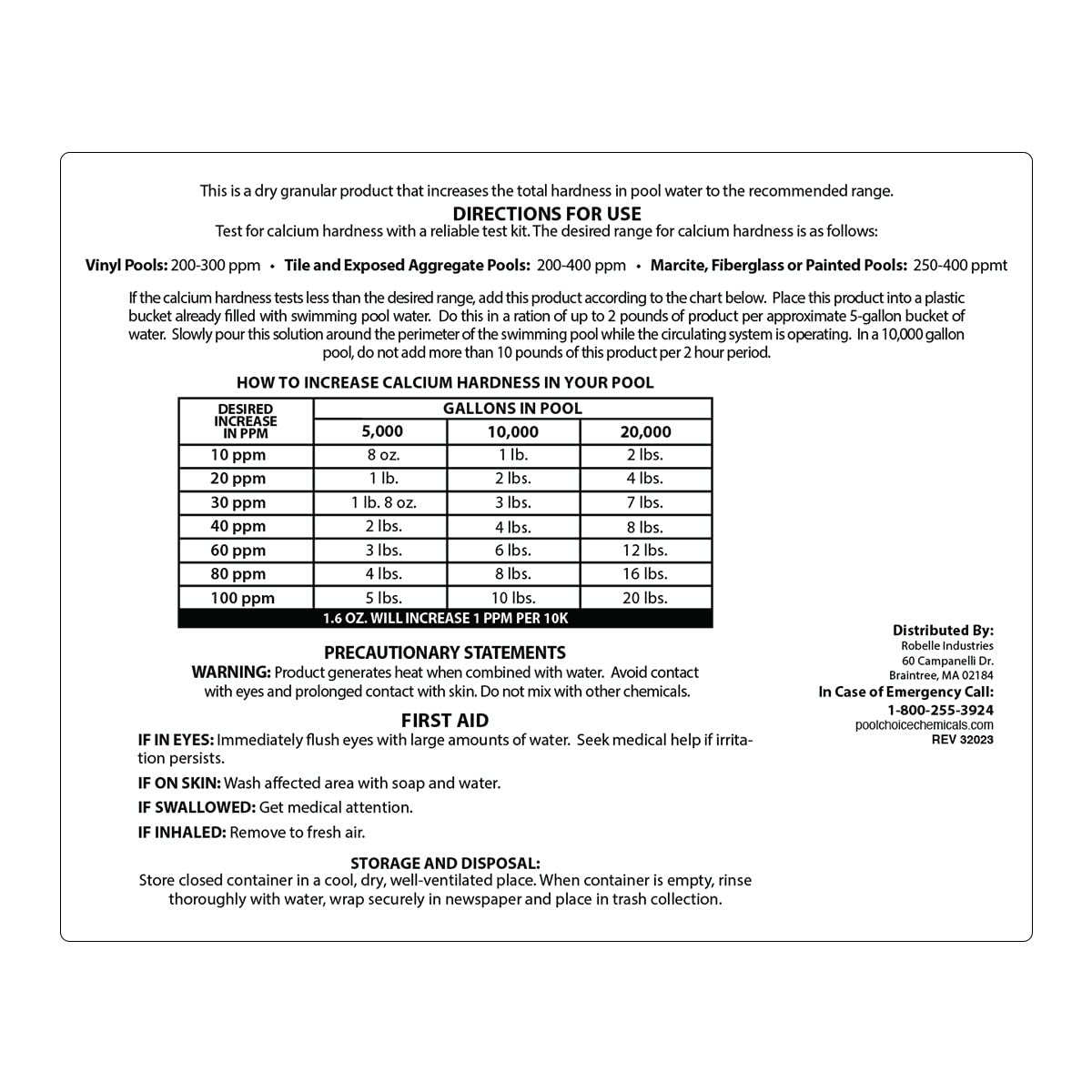 SpaChoice product poured around pool perimeter to distribute hardness evenly