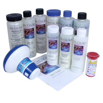 SpaChoice Premium Bromine Tabs keep spa water clean with low odor