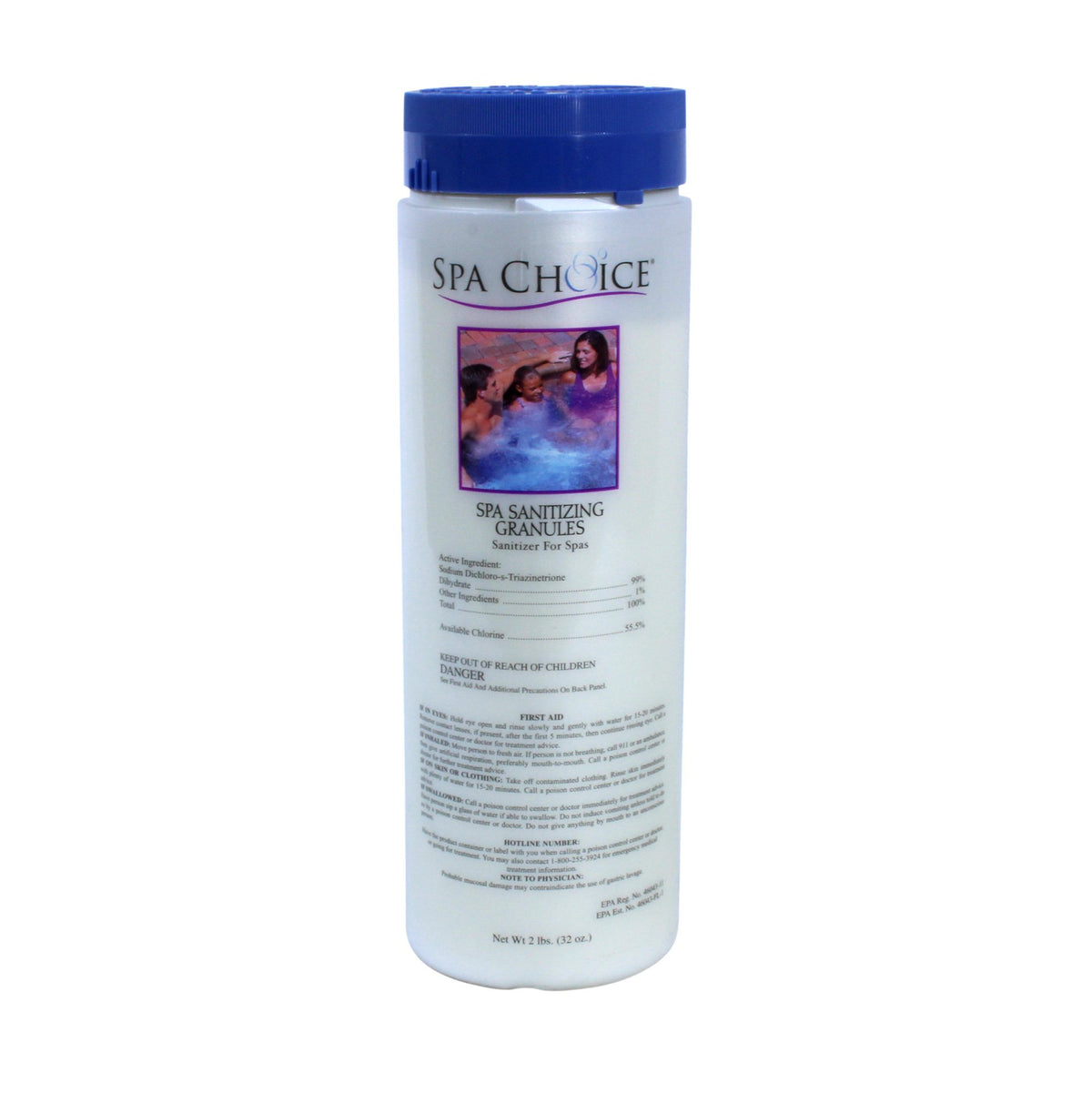 SpaChoice premium spa sanitizing granules bottle pour for quick dosing in hot tub
