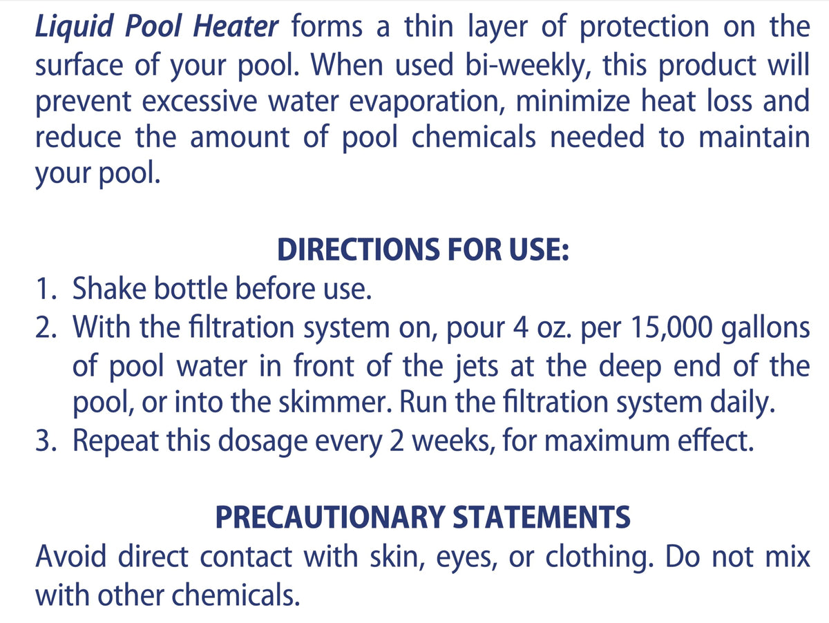 SpaChoice pool surface film reduces evaporation during a sunny day