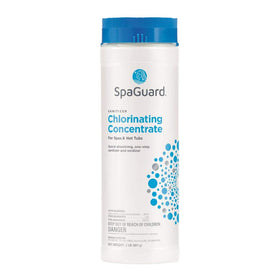 SpaGuard Spa Chlorinating Concentrate granular granules dissolve quickly for effective spa sanitation.