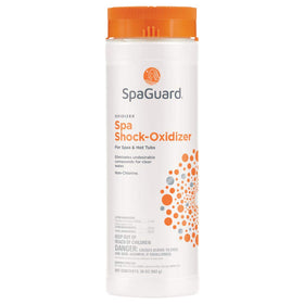 SpaGuard Spa Shock Oxidizer pack-2 ready-to-use non-chlorine spa shock before use.