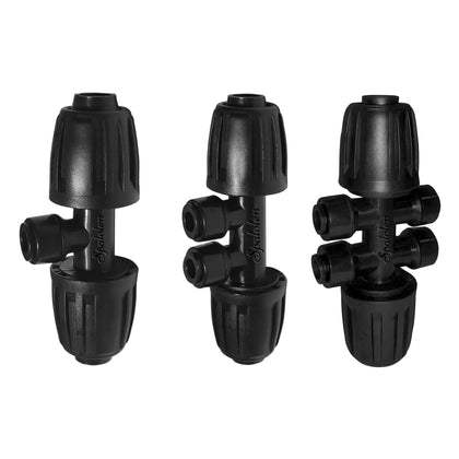 Spalolen 3-way push-to-fit connector for 1/2 to 1/4 inch tubing