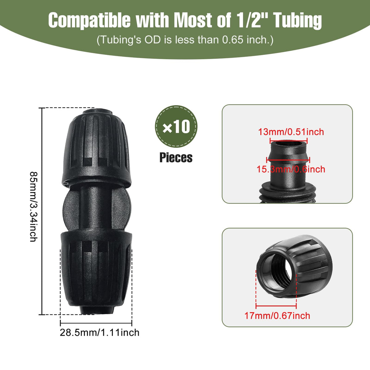 Spalolen barbed anti leak connector provides strong grip under pressure