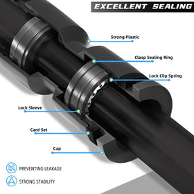 Spalolen durable plastic elbow withstands outdoor sun and heat.