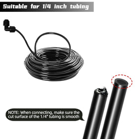 Spalolen easy-removal elbow for quick tubing repositioning without tools.