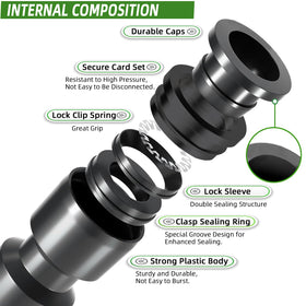 Spalolen leak-proof connections reduce water waste during irrigation sessions.