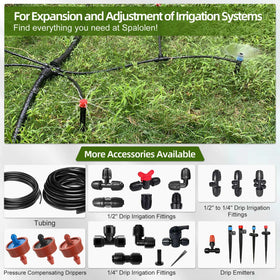 Spalolen misting system setup for cooling greenhouses or patios.