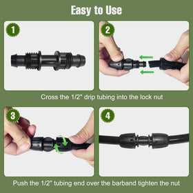 Spalolen tubing connector half inch ID OD compatible with common tubing