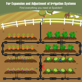 Spalolen water distribution branching enables multiple drip lines