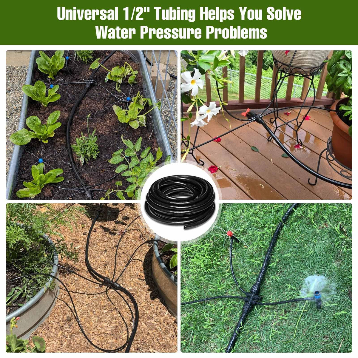Spalolen weather-resistant tubing withstands extreme temperatures outdoors.