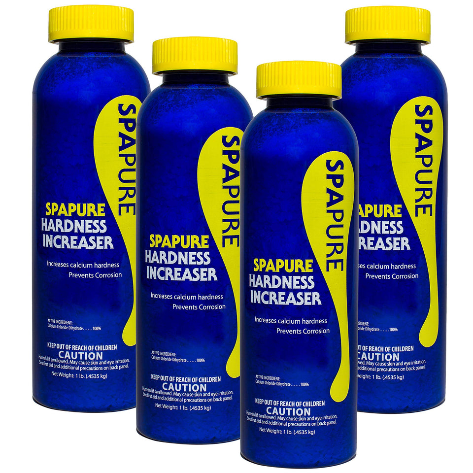 SpaPure Calcium Hardness Increaser bottle raises calcium hardness to prevent corrosion and protect spa surfaces