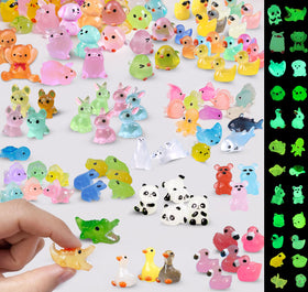 SparkleFab 130pcs luminous resin ducks glow in fairy gardens