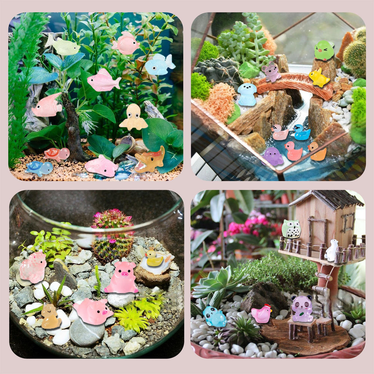 SparkleFab luminous mushrooms glow at night for colorful fairy gardens