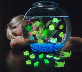 SparkleFab luminous owls glow softly in miniature night landscapes