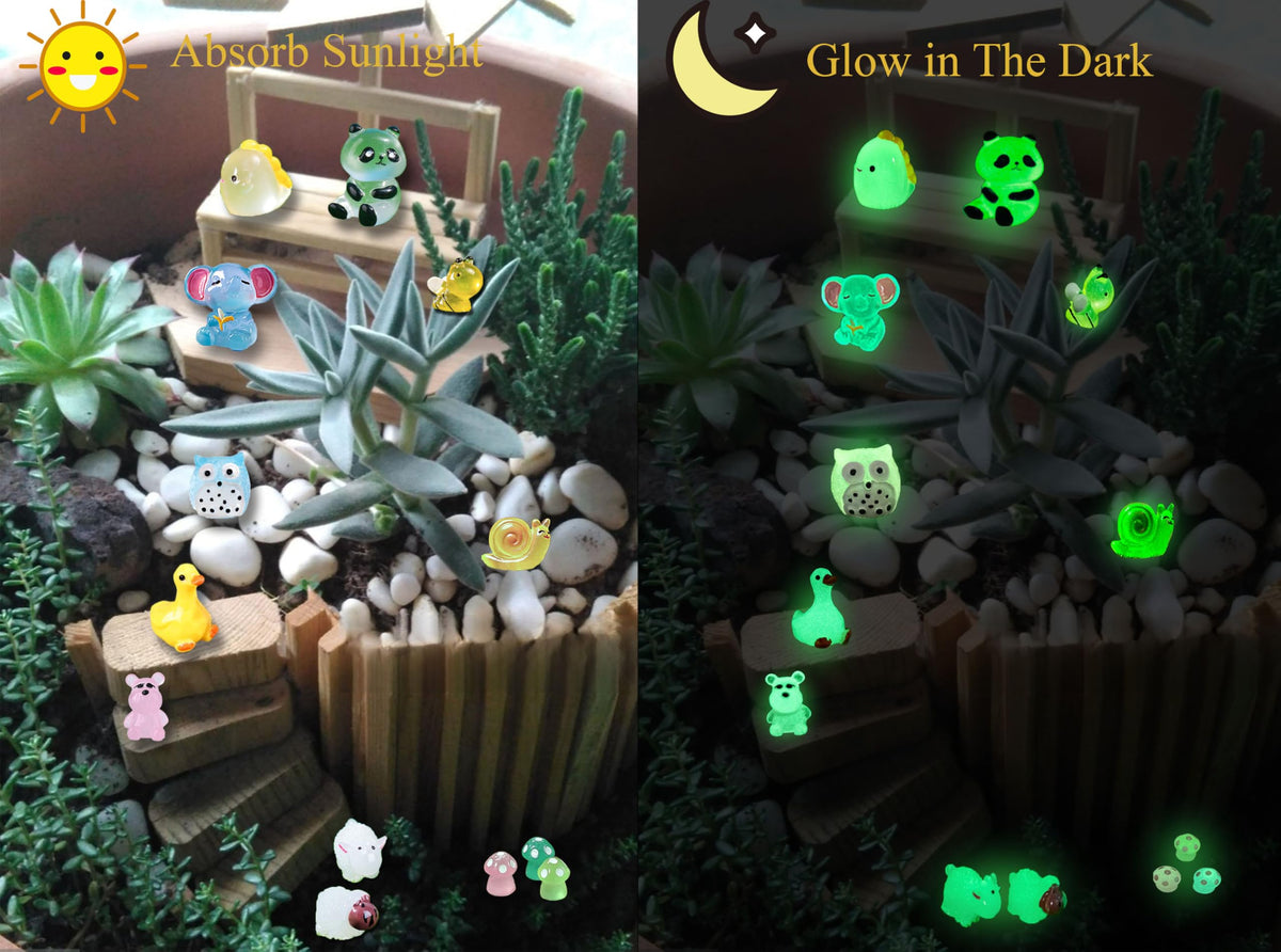 SparkleFab resin ducks glow in the dark, perfect for dollhouse scenes.