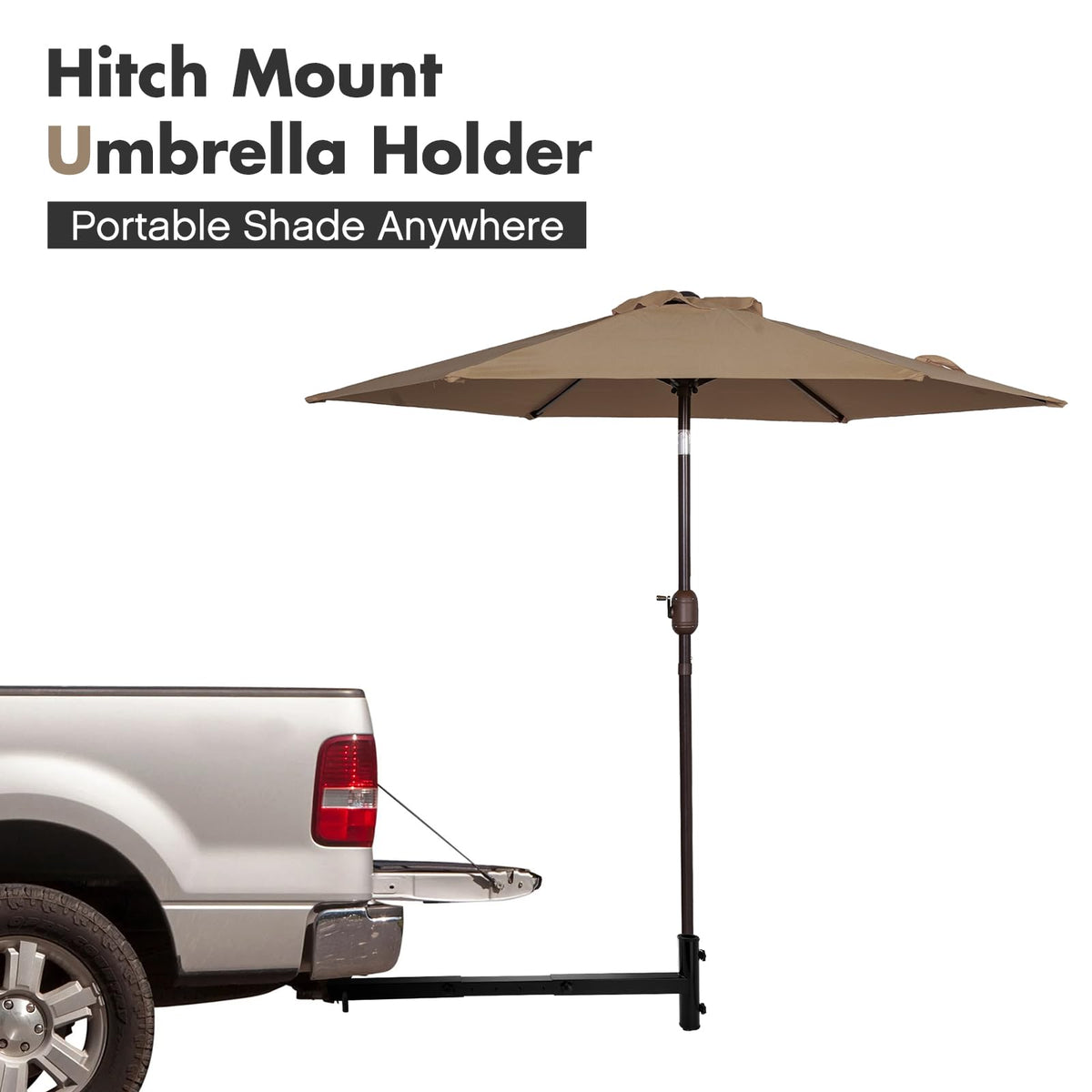 SPARKWHIZ umbrella holder side view showing 31–41 inch adjustable length