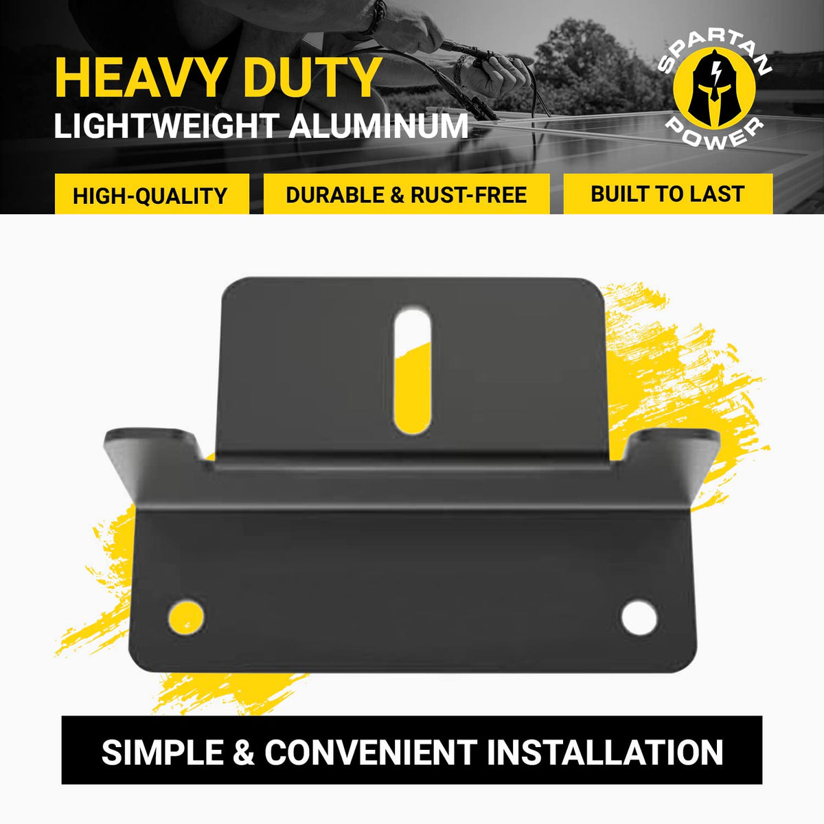 Spartan Power anodized aluminum Z brackets resist rust for long-lasting solar setups.