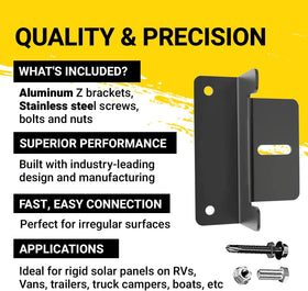 Spartan Power includes pre-assembled mounting kit with stainless steel screws and nuts.