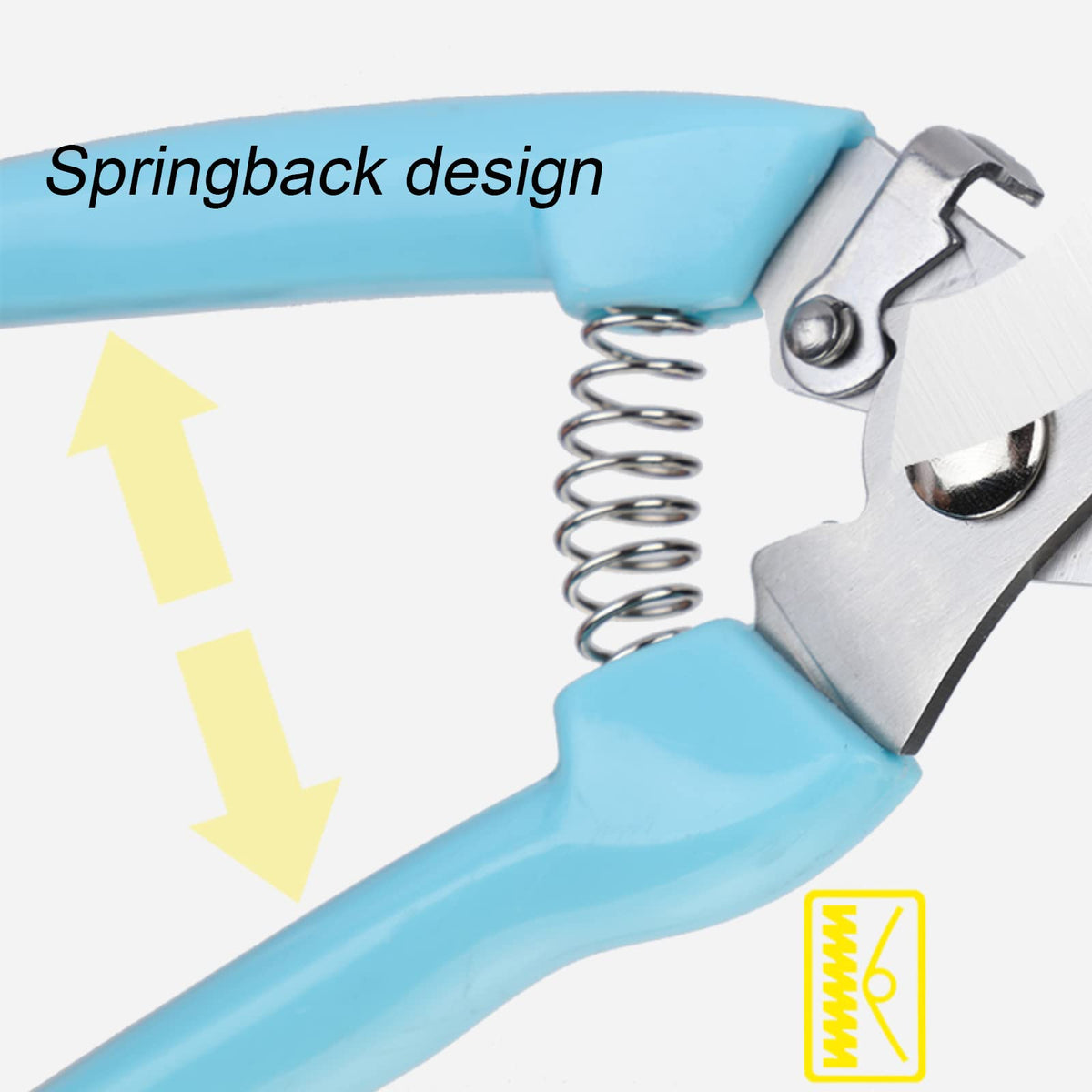 SPDTECH Curve Gardening Scissor in hand with black handle for a comfortable grip.