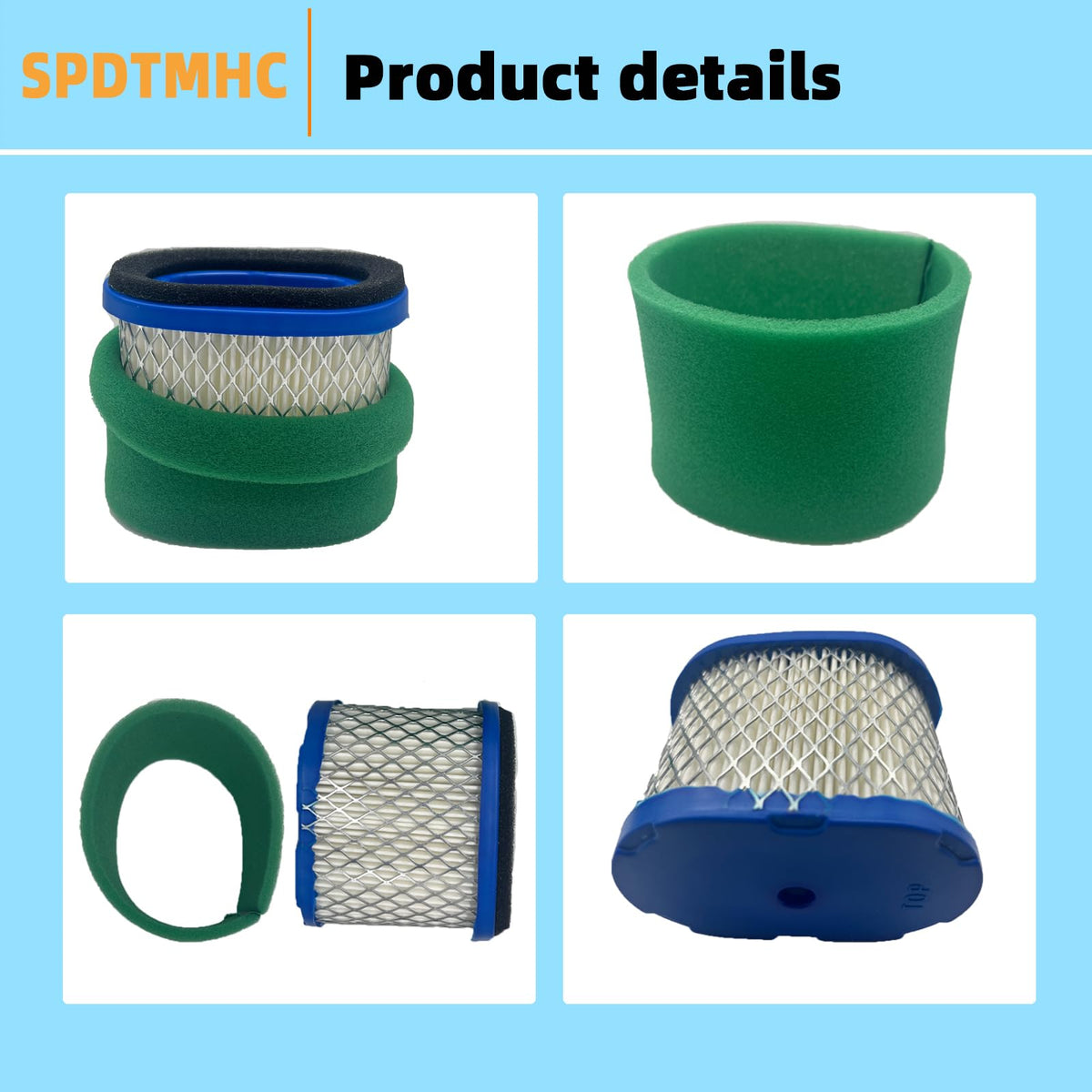 Spdtmhc air filter for John Deere M147431 and M143278 fits snugly for consistent performance.
