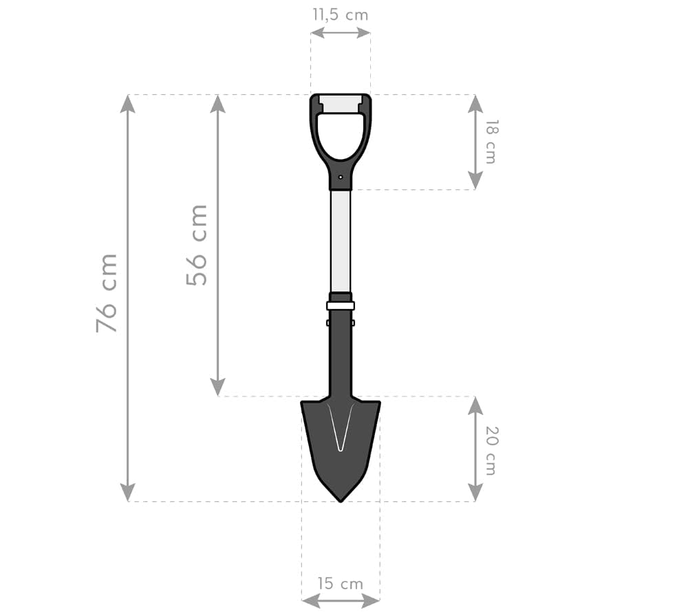 Spear Head Spade SHMini UV-resistant grip maintains comfort outdoors