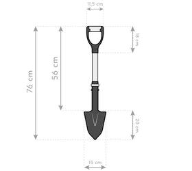 Spear Head Spade SHMini UV-resistant grip maintains comfort outdoors