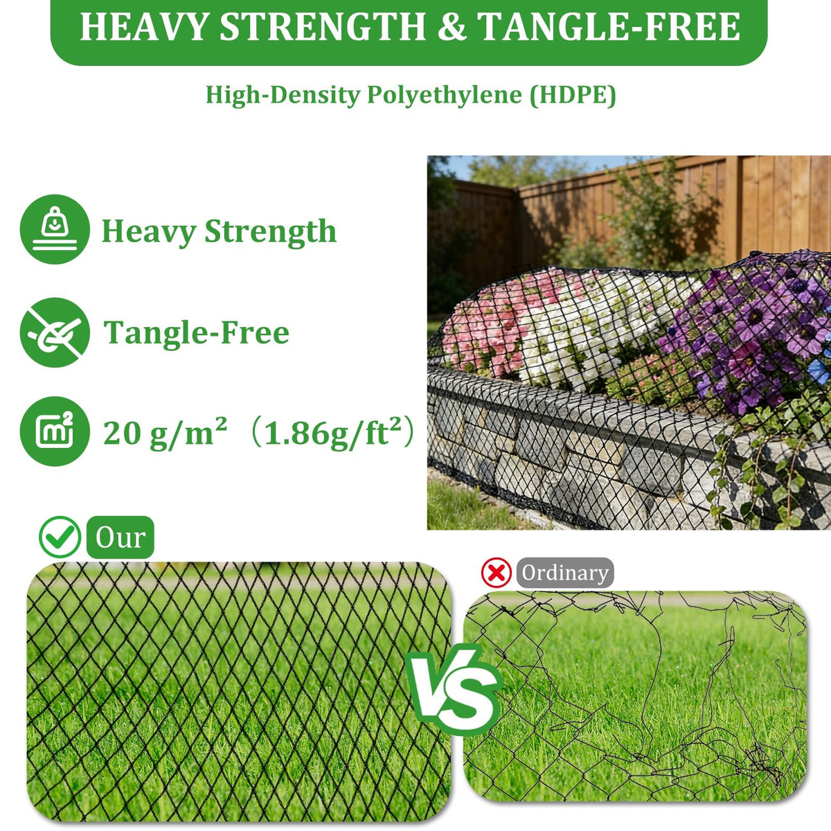 SPECILITE 1-inch mesh chicken coop netting keeps poultry contained with airflow.