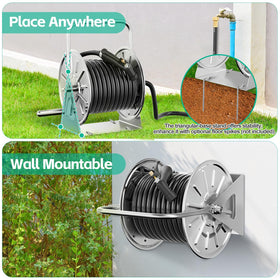 SPECILITE hose reel includes a 6ft leader hose to simplify setup.