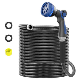 SPECILITE 75ft hose with color-coated outer layer for rust resistance and visibility en el jardín