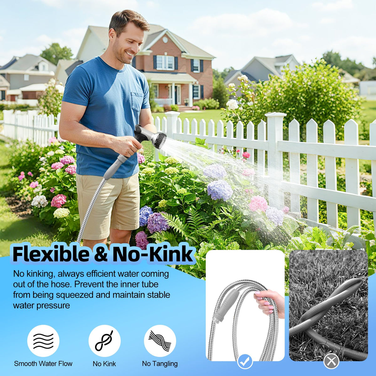 SPECILITE aluminum 9-way nozzle offers versatile spray patterns.