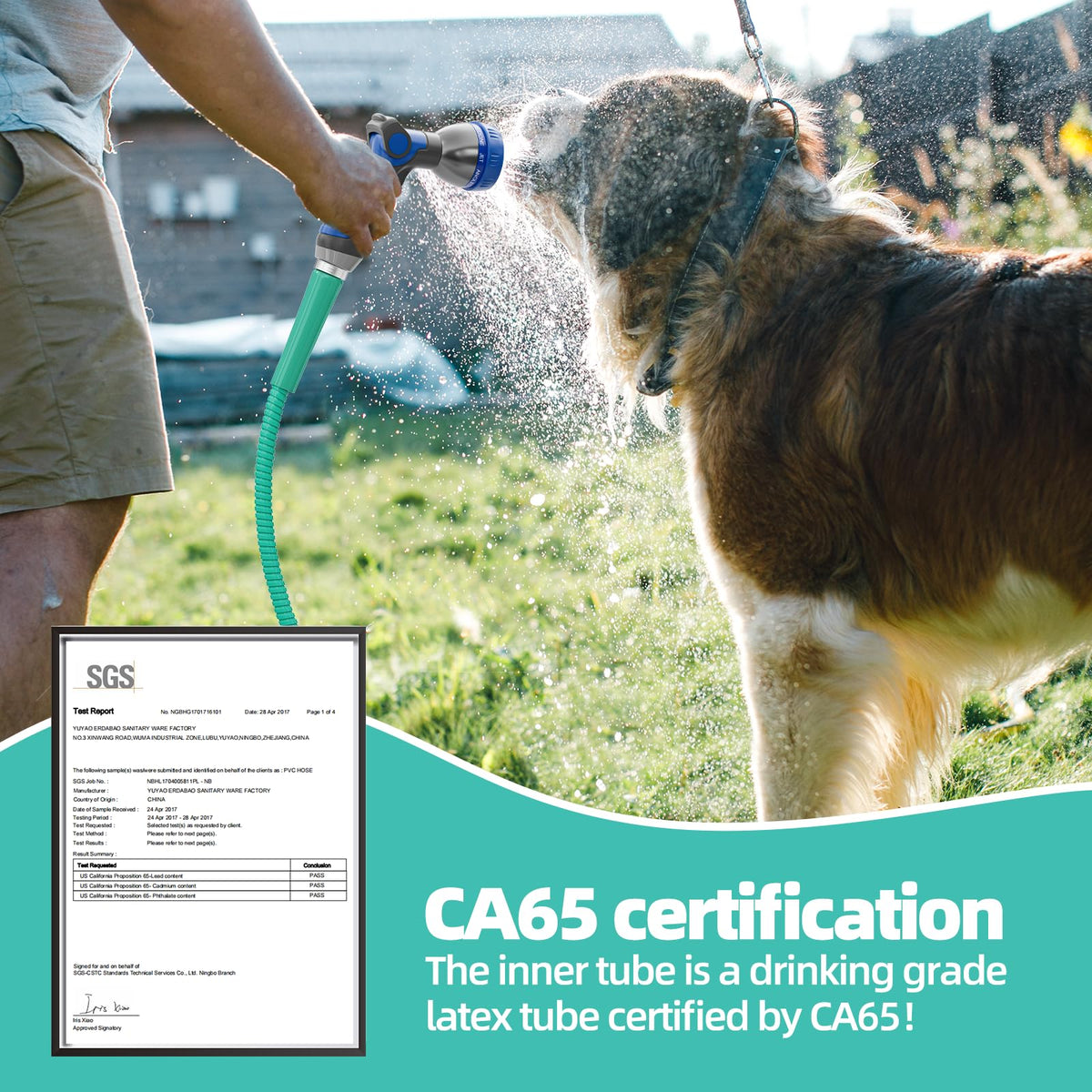 SPECILITE CA65-certified hose ensures safe drinking water for families.