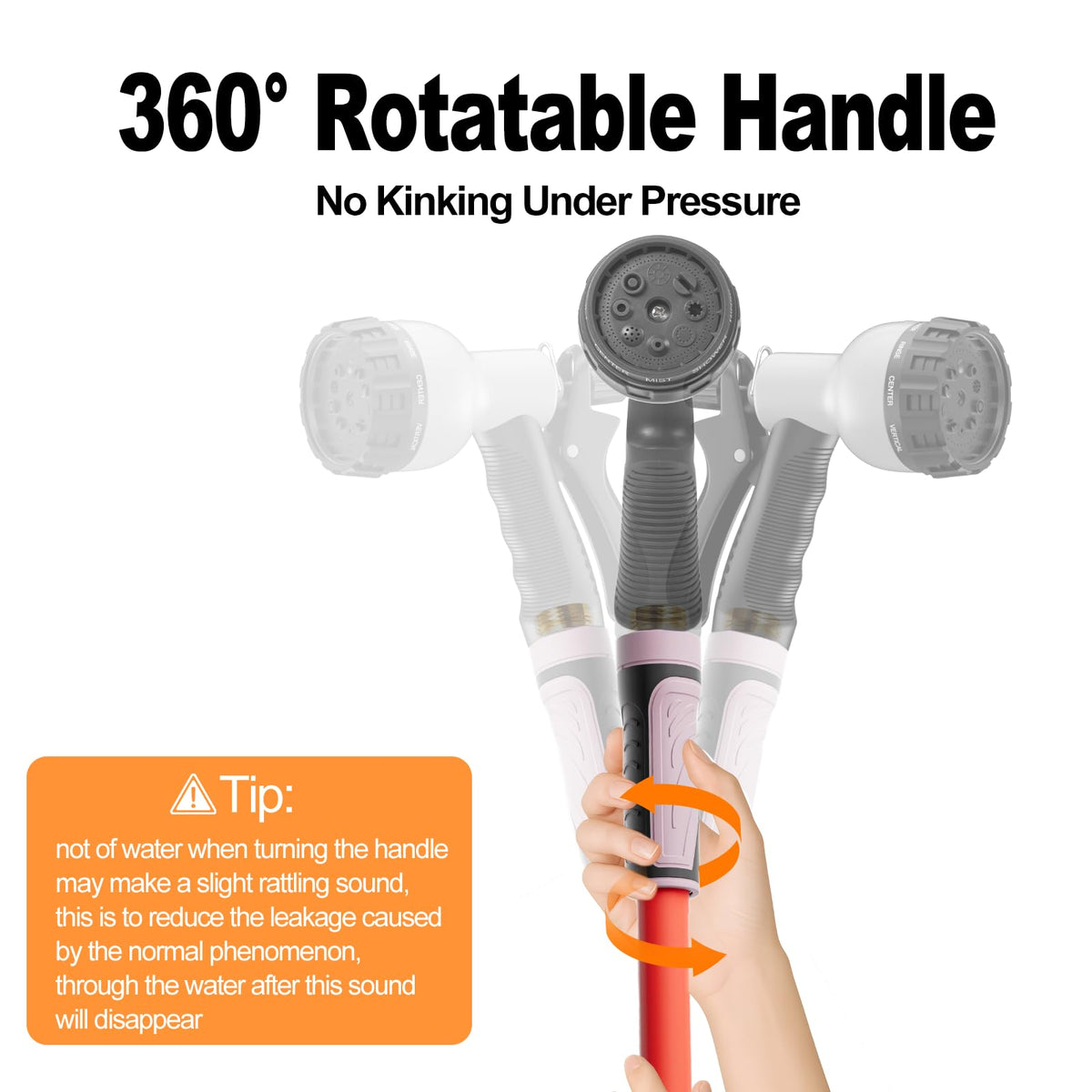 SPECILITE anti-kink design keeps water flowing around corners