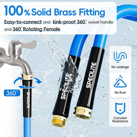 SPECILITE 5/8 inch bore provides steady high-flow for watering and cleaning.