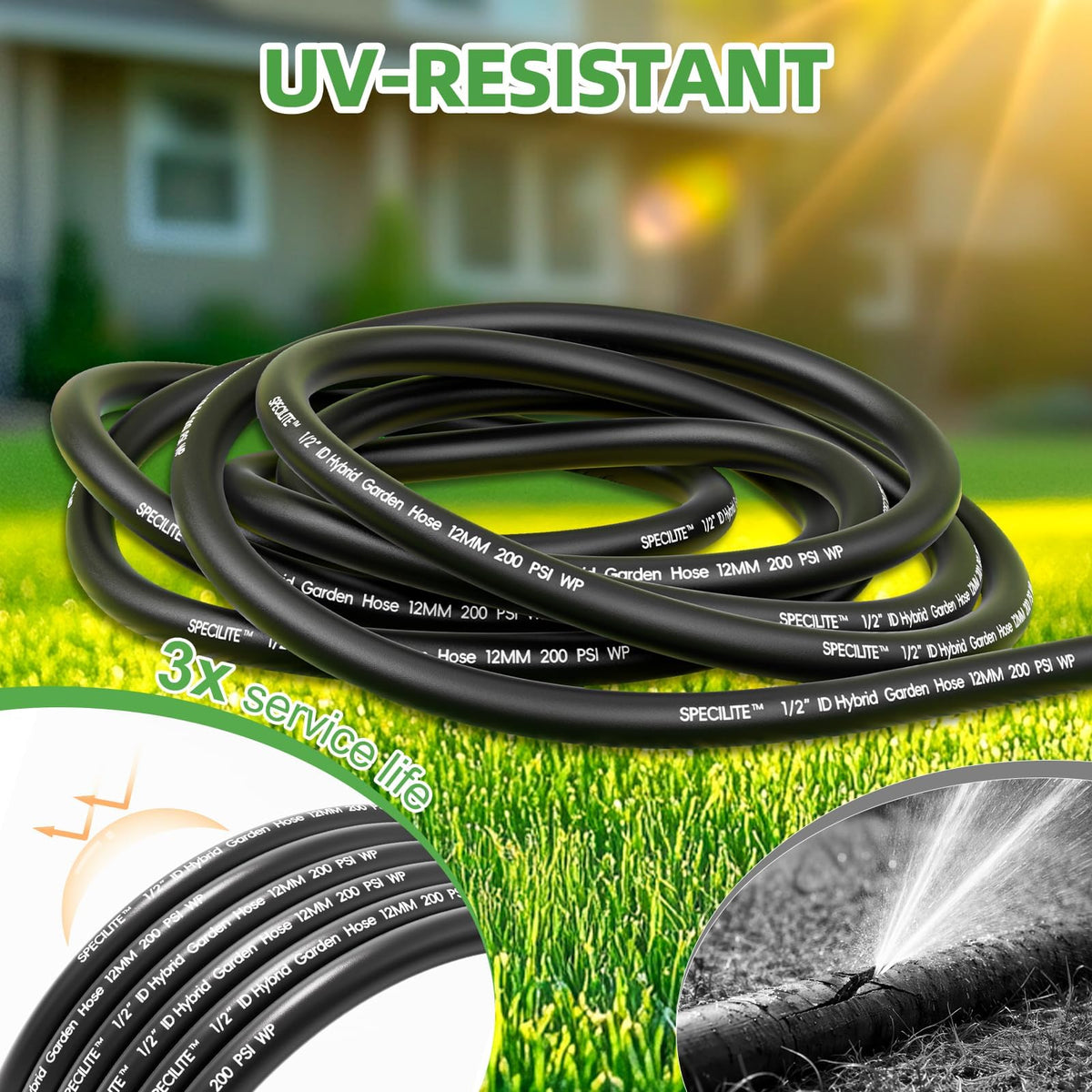 SPECILITE hose with brass fittings ensures leak-free connections