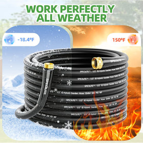 SPECILITE hose in garden setup delivers steady flow and easy cleanup