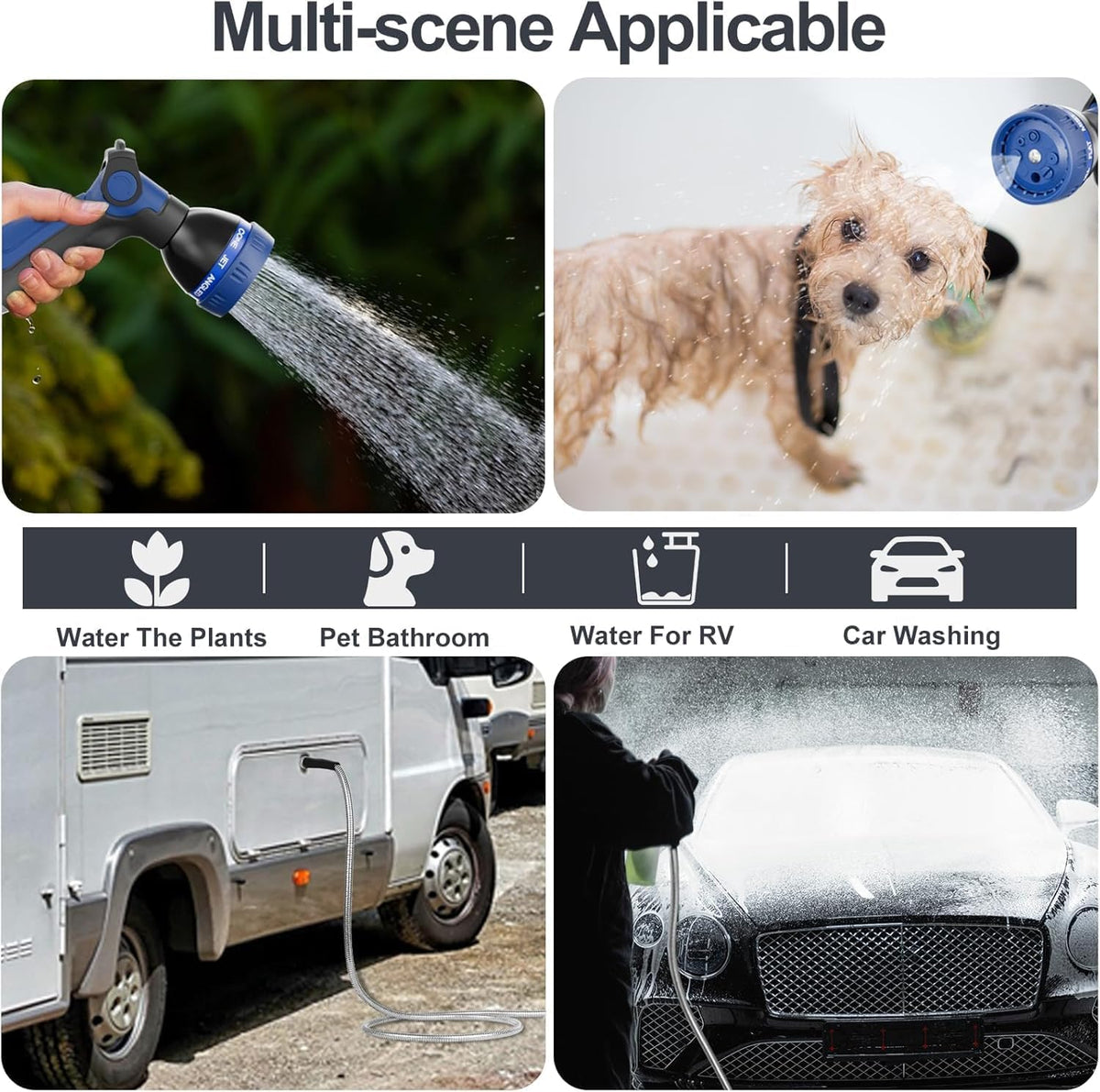 SPECILITE puncture-resistant hose endures outdoor wear and pet traffic.