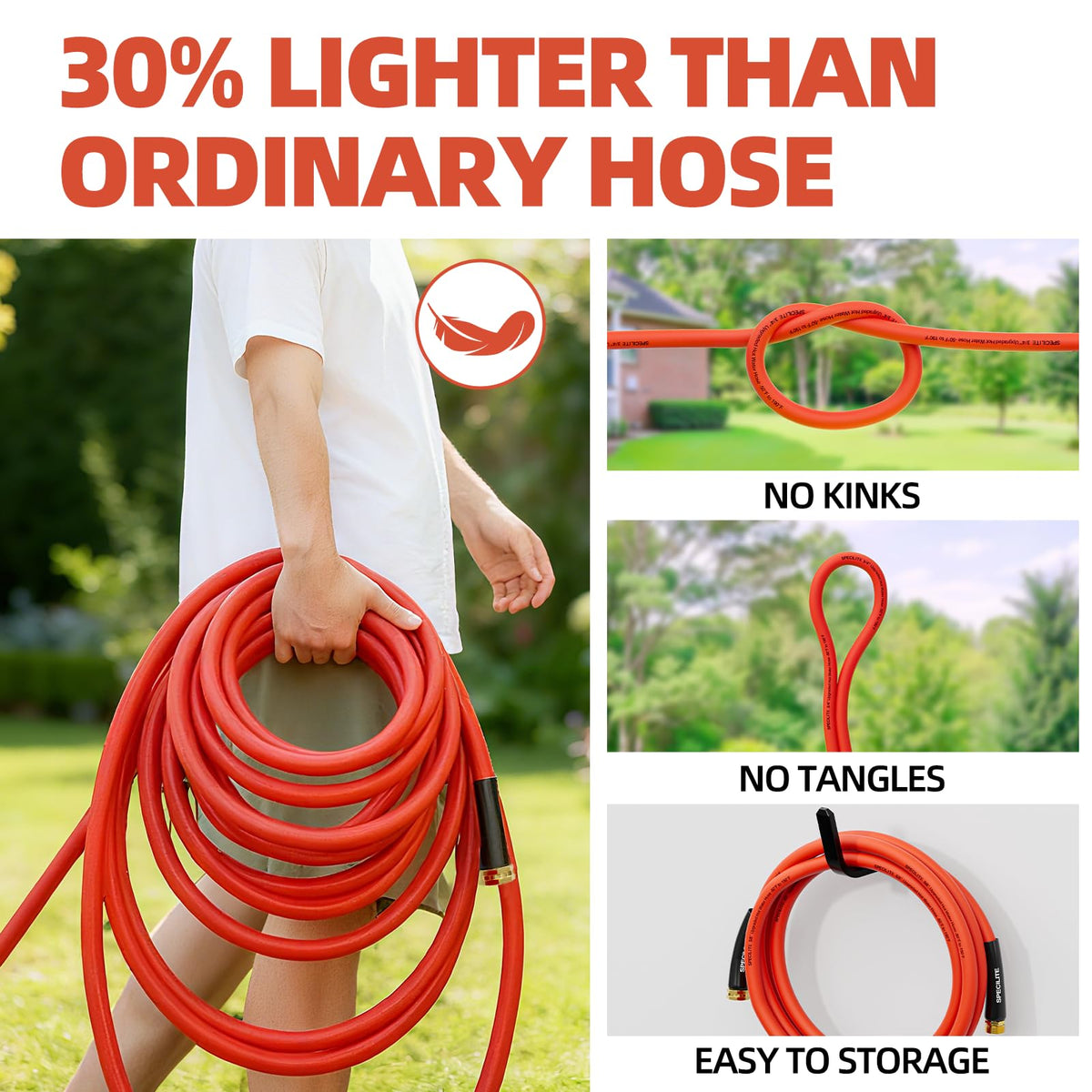 SPECILITE hose UV-resistant material extends outdoor durability against sun